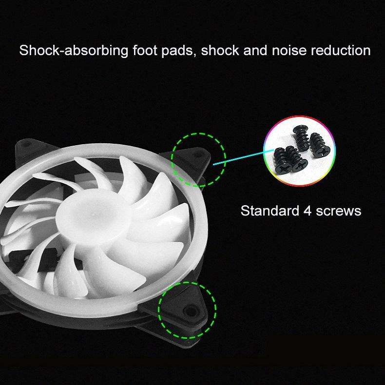 Computer CPU RGB luminous Radiator 5 Fans+Remote Control