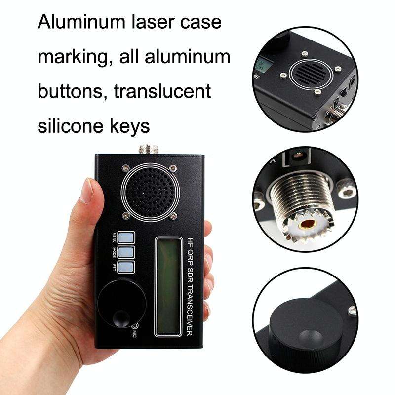 Mini 8 Band SSB/CW QRP Transceiver For Ham Radio, Style: Host + Hand Mi + EU