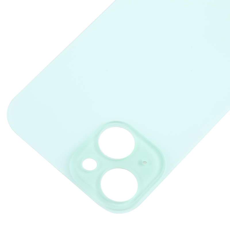 For iPhone 15 Easy Replacement Big Camera Hole Glass Back Battery Cover(Green)