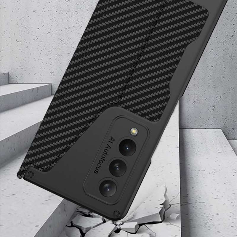 For Samsung Galaxy Z Fold4 GKK Armor Flip Leather Phone Case with Pen Slots(Black)