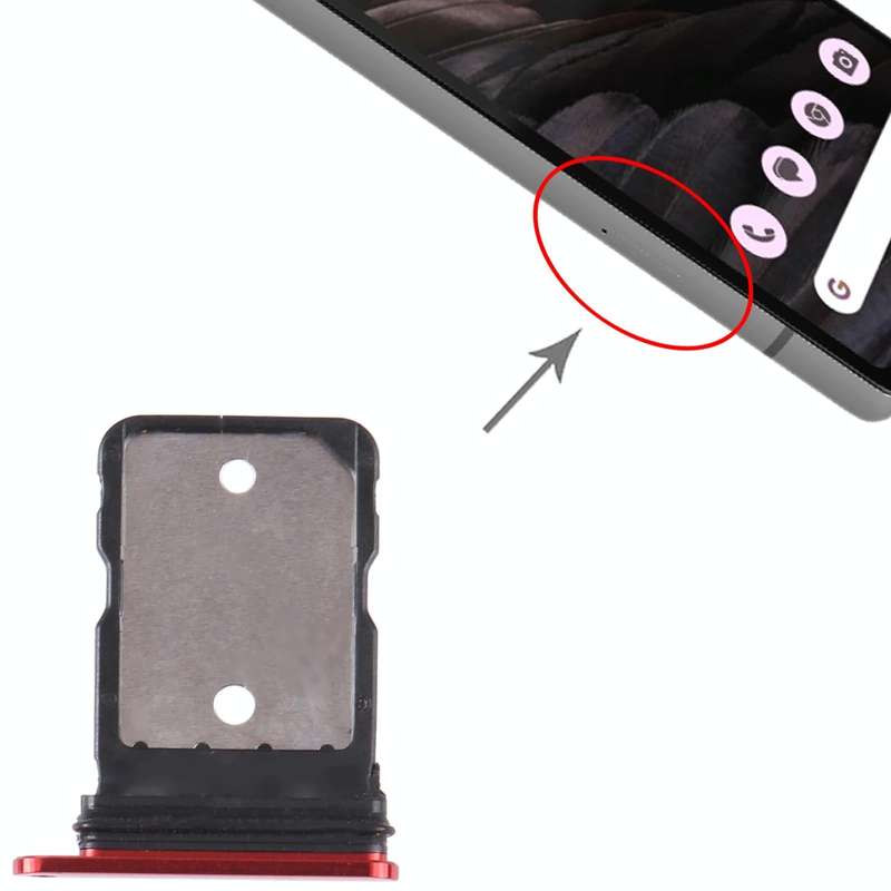 For Google Pixel 7A Original SIM Card Tray with SIM Pin (Red)