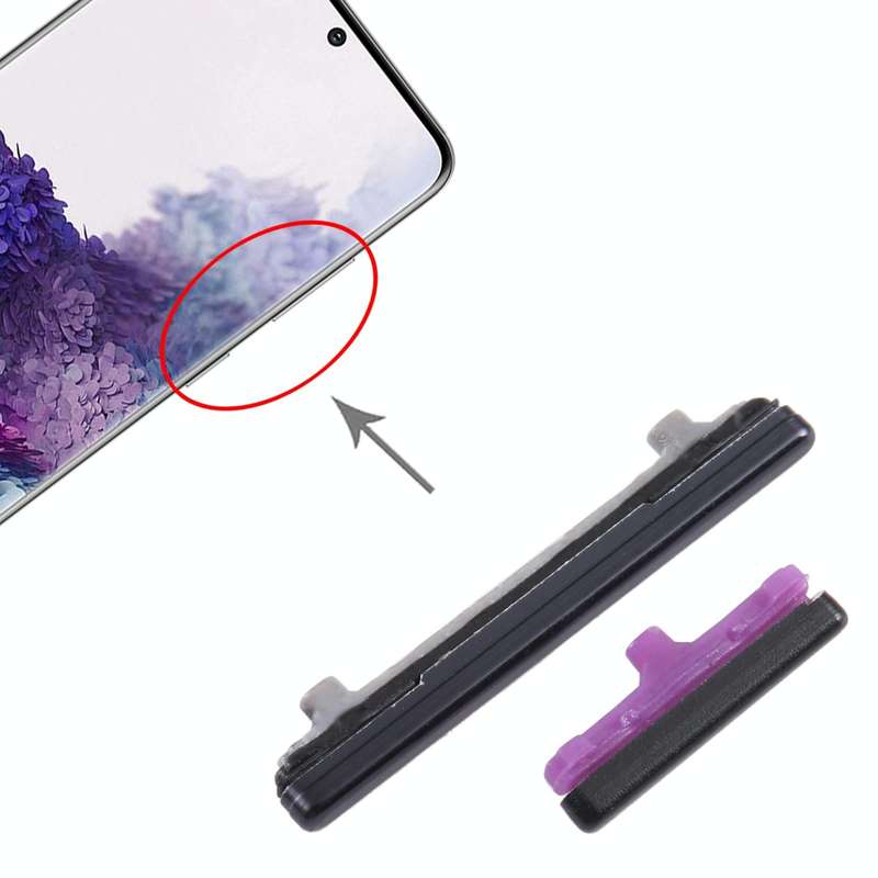 For Samsung Galaxy S20 SM-G980 10pcs Power Button + Volume Control Button(Black)