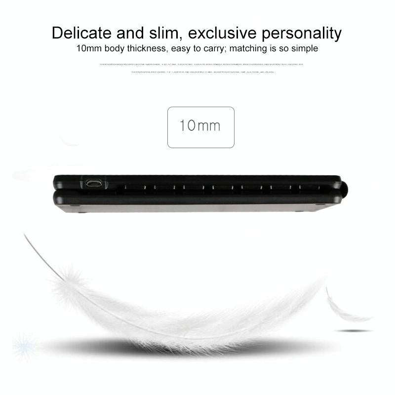 K018 USB Charging Foldable 67 Keys Bluetooth Wireless Keyboard (Silver)