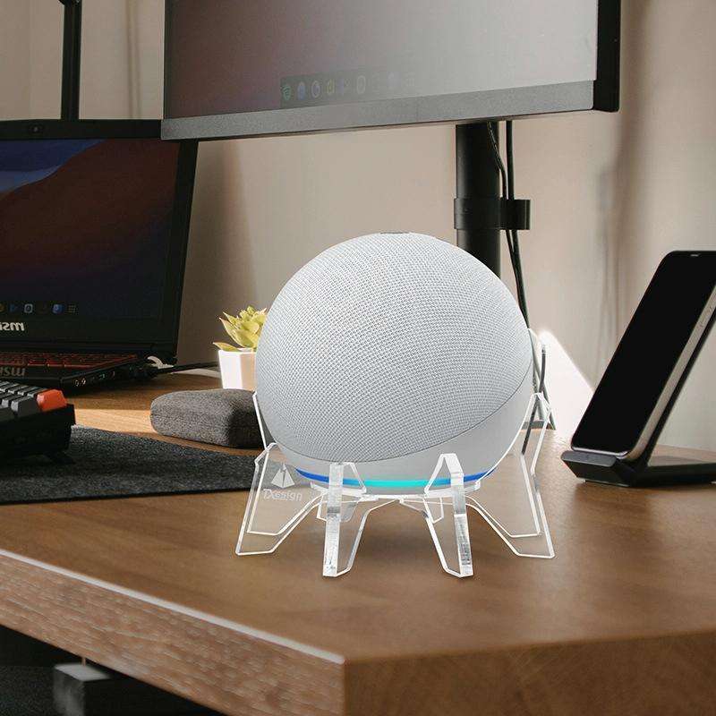 For Echo Dot 4th Generation Alexa Speaker Desktop Storage Base Bracket(Transparent)