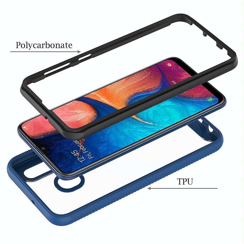For Samsung Galaxy A20 / A30 Starry Sky Solid Color Series Shockproof PC + TPU Protective Case(Bl...