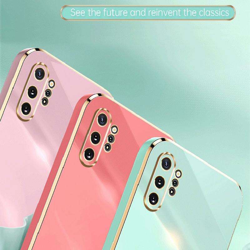 For Samsung Galaxy Note10+ XINLI Straight Edge 6D Electroplate TPU Phone Case(Black)