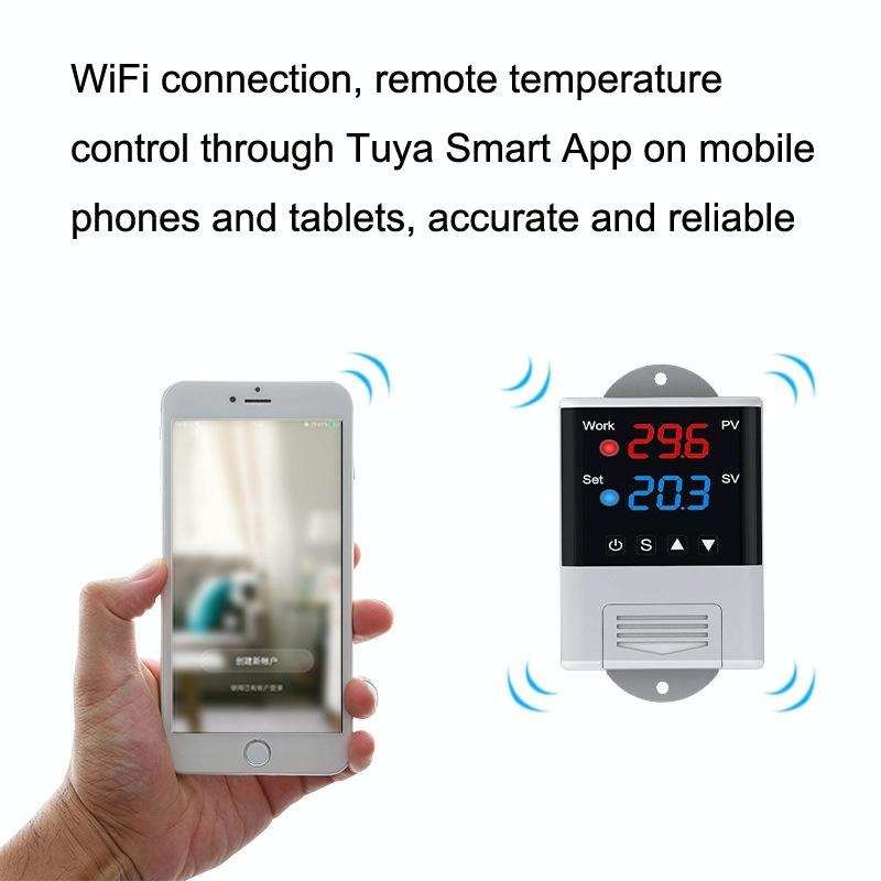 DTC-2201 18B20 Sensor WiFi Intelligent Aquarium Fish Tank Hatch Central Air Conditioning Temperat...