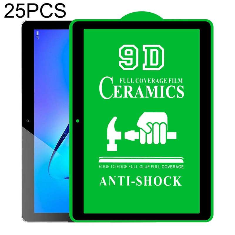 For Huawei MediaPad T3 10 9.6 inch 25 PCS 9D Full Screen Full Glue Ceramic Film