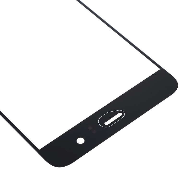 For Huawei P10 Plus Front Screen Outer Glass Lens, Support Fingerprint Identification (Black)
