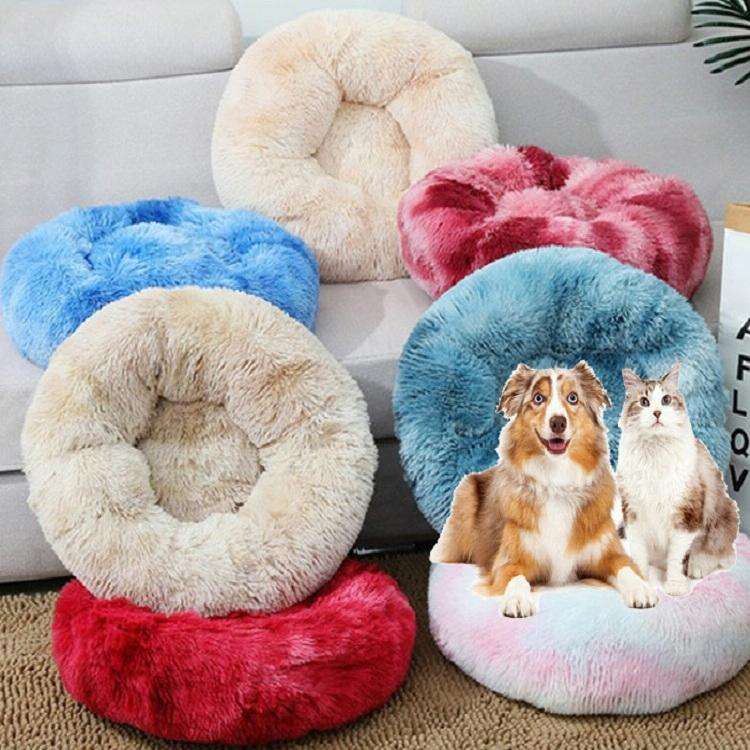 Plush Pet Bed Deep Sleep Pet Pad, Specification: 50cm(Light Blue)