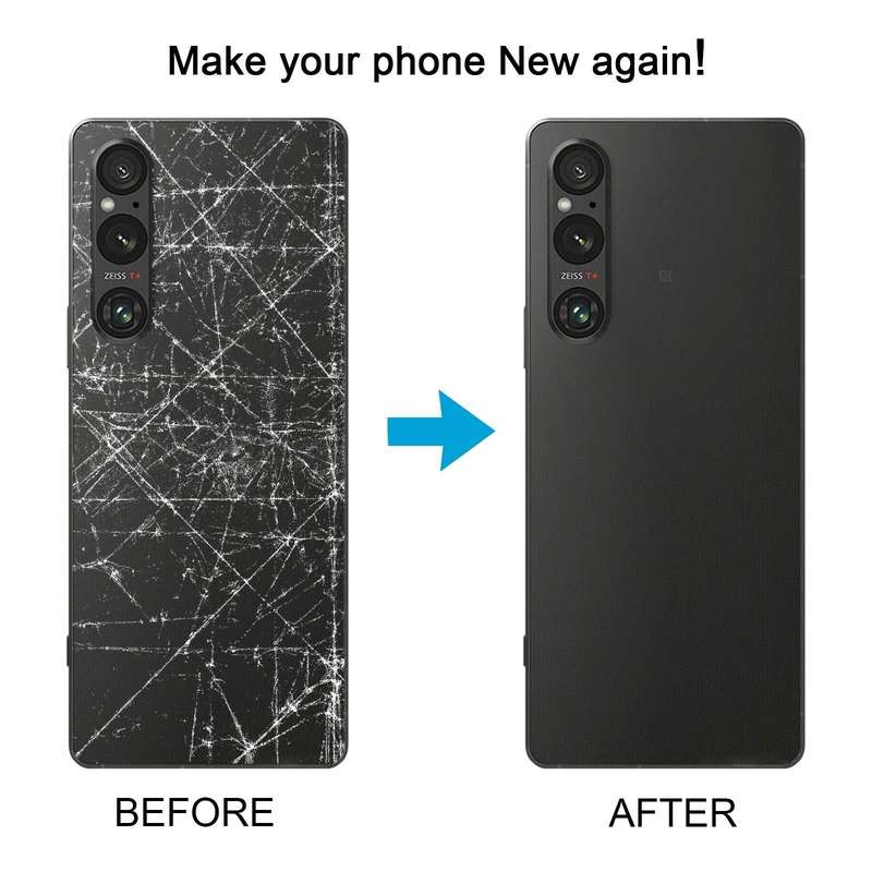 For Sony Xperia 1 V Original Battery Back Cover with Camera Lens Cover(Silver)