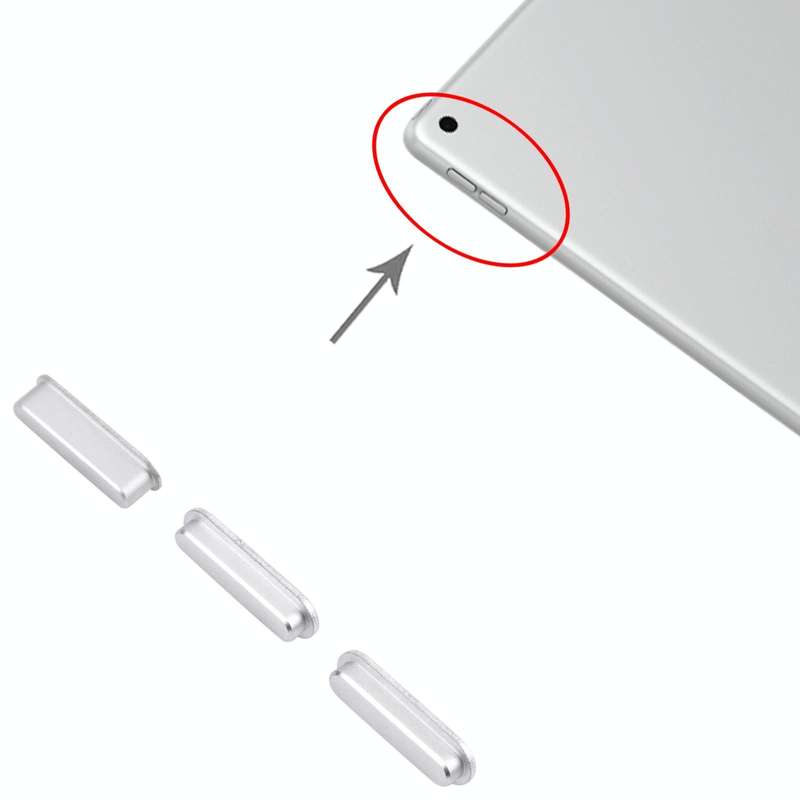 Power Button and Volume Control Button for iPad 10.2 inch 2019 2020 2021 (Silver)