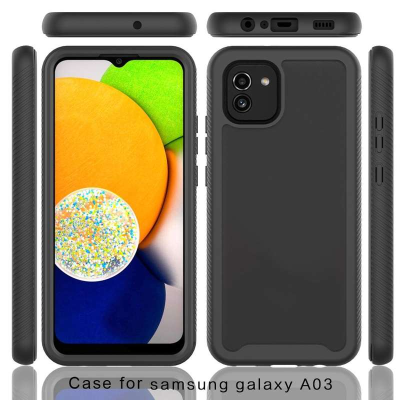 For Samsung Galaxy A03 166mm Starry Sky Solid Color Series Shockproof PC + TPU Phone Case(Purple)