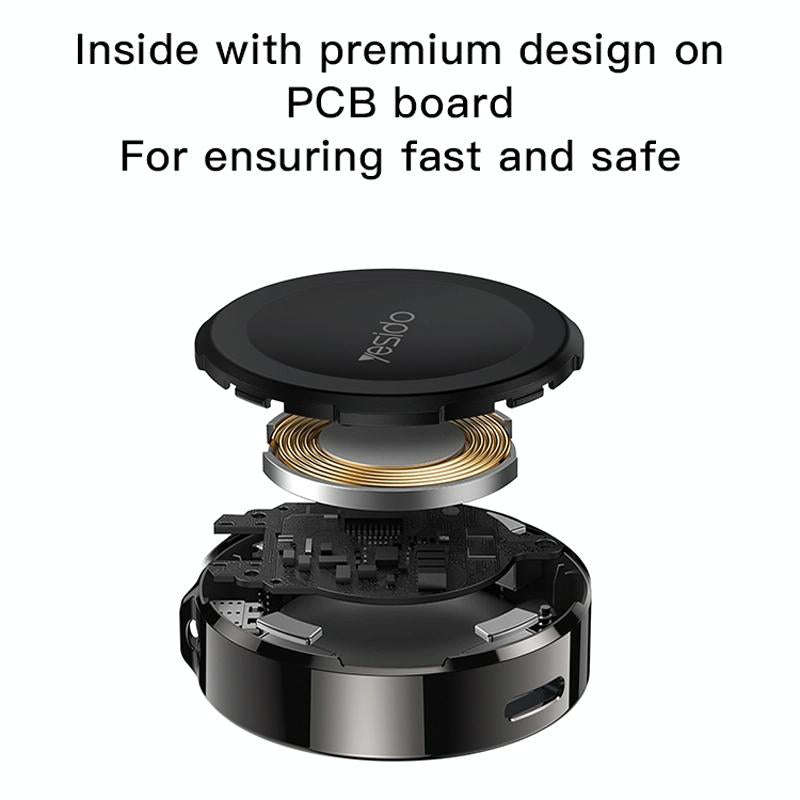 Yesido DS19 For Samsung Smart Watch Portable Charger Dual Input Port Magnetic Wireless Charger(Bl...
