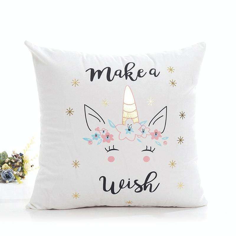 Merry Christmas Pillow Case Gold Foil Printing Pillow Cover Sofa Waist Throw Cushion Cover Coffee...