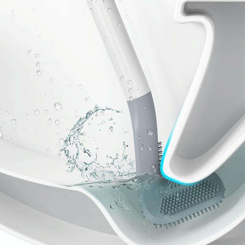 Golf Toilet Brush With Self-Opening And Closing Water-Proof Base(Blue)