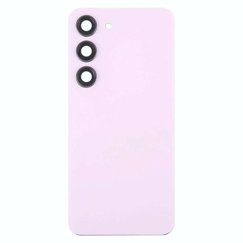 For Samsung Galaxy S23 SM-S911B OEM Glass Battery Back Cover with Camera Lens Cover(Pink)