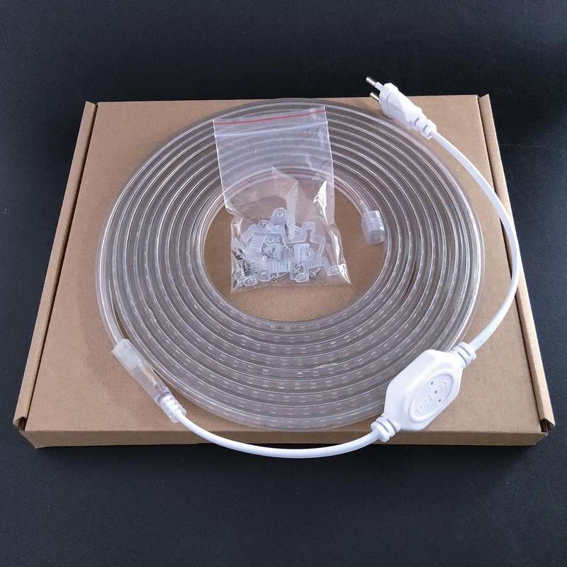 10m SMD 2835 1200 LEDs LED Strip Light, AC 220V-240V, EU Plug (White Light)