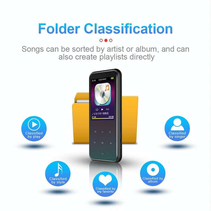 8GB M15 Multi-function Smart Voice Recorder MP3 Hifi Sound Music Player Walkman, Bluetooth Version