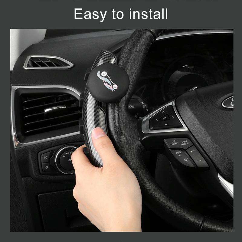 Car Universal Steering Wheel Spinner Knob Auxiliary Booster Aid Control Handle (Brown)