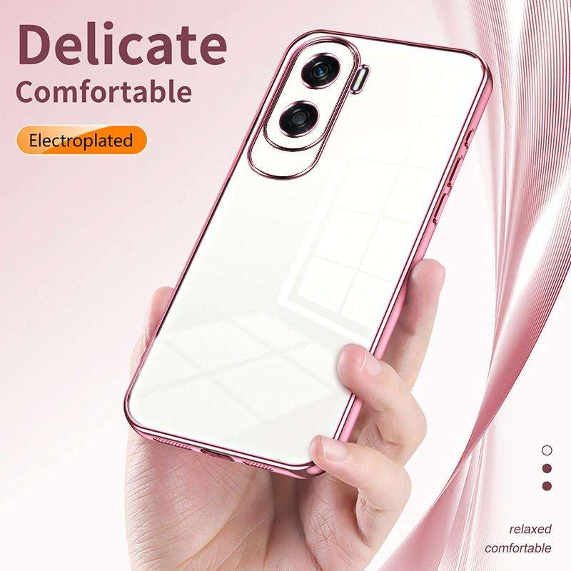 For Honor X50i / 90 Lite Transparent Plating Fine Hole Phone Case(Purple)
