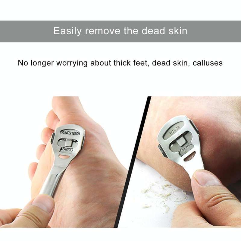 8 in 1 Dead Hard Skin Callus Remover Scraper Pedicure Rasp Tools Portable Cuticle Pusher Nail Foo...