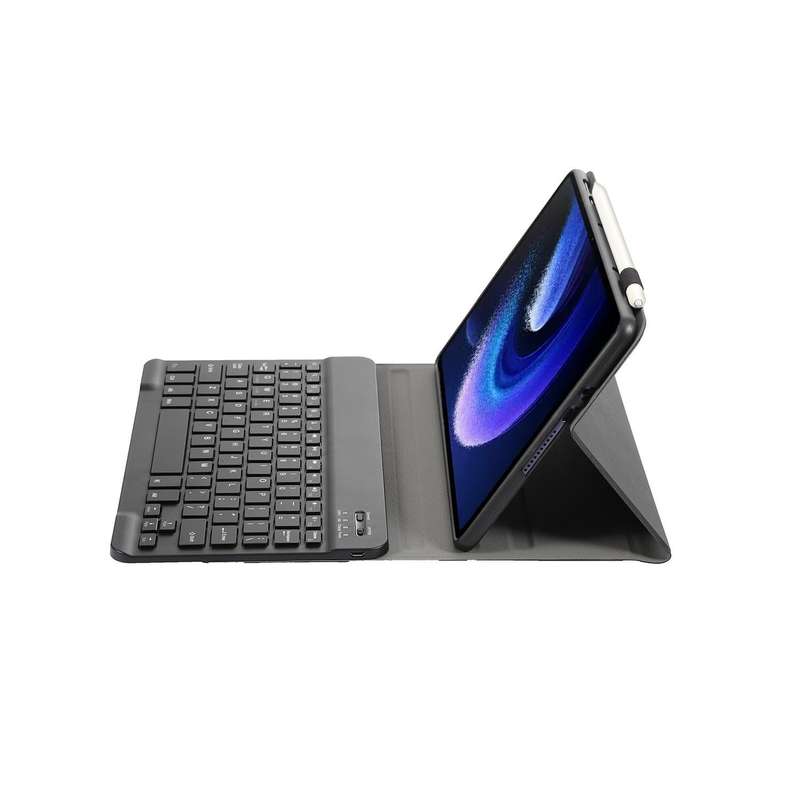 For Xiaomi Pad 6 / Pad 6 Pro A0N7 Lambskin Texture Ultra-thin Bluetooth Keyboard Leather Case(Black)