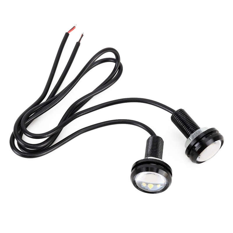 2 PCS 2W Car Auto Eagle Eyes Fog Light Turn Light with 12 SMD-4014 LED Lamps, DC 12V Cable Length...