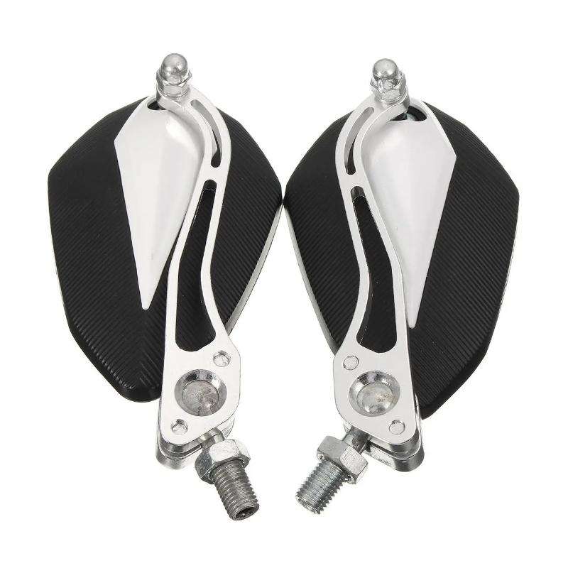 Aluminum Alloy Motorcycle Large-view Rearview Mirror Modification(Black)
