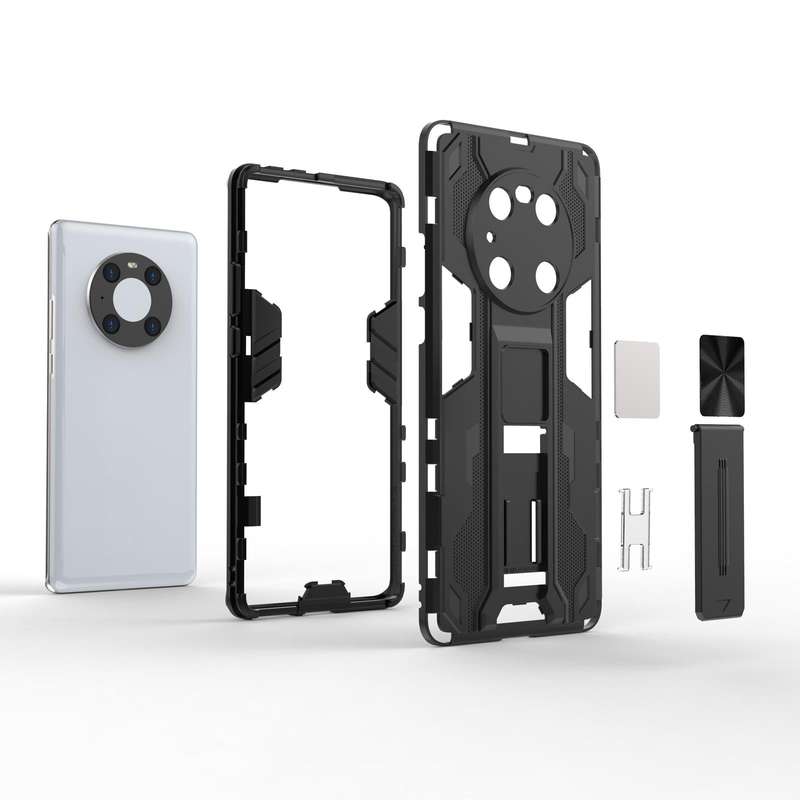 For Huawei Mate 40 Pro Supersonic PC + TPU Shock-proof Protective Case with Holder(Black)