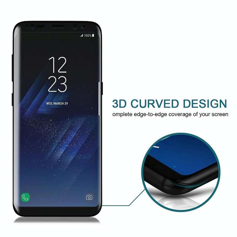 For Galaxy S8 / G950 0.3mm 9H Surface Hardness 3D Curved Privacy Anti-glare Full Screen Tempered ...