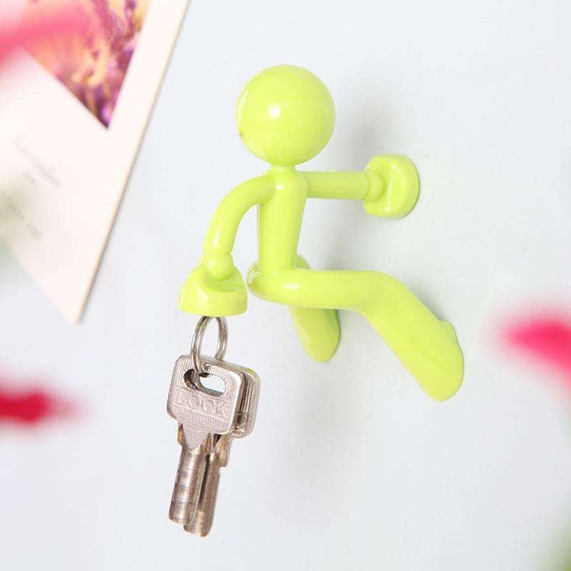 2 PCS Cute Humanoid Strong Magnet Key Hanger Multifunctional Magnetic Refrigerator Magnet, Random...