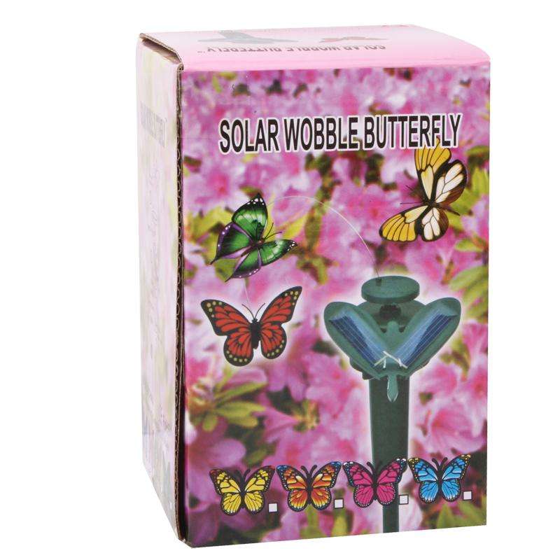 Lifelike Decorative Courtyard Garden Solar Flying Butterfly Toy(Random Color Delivery)