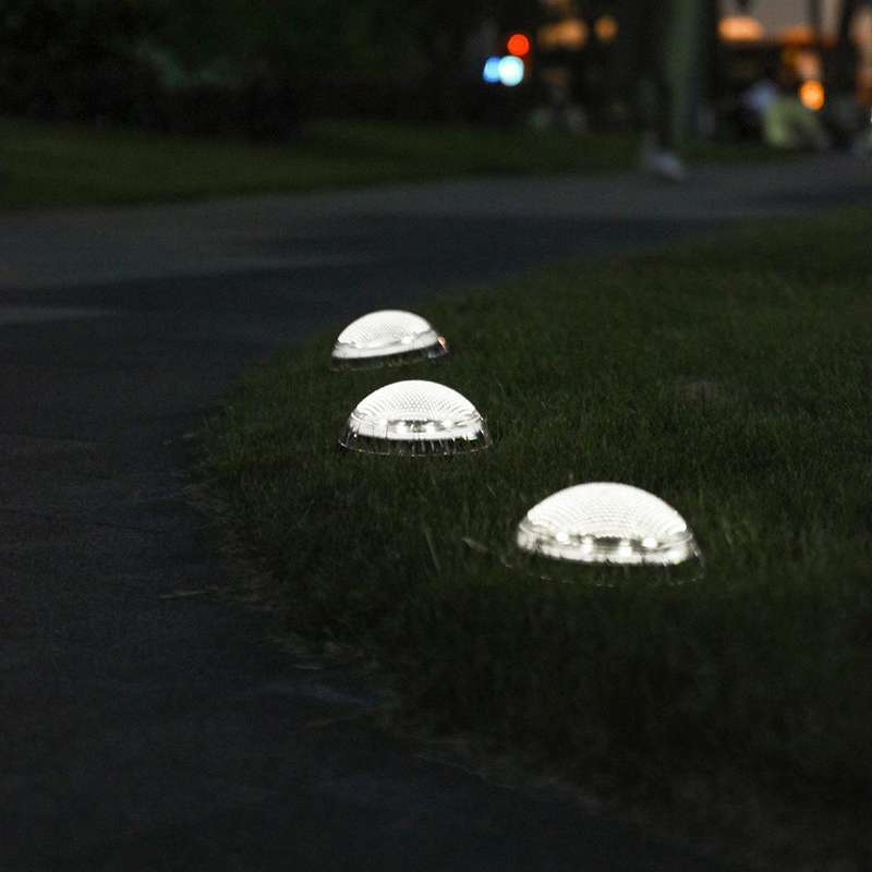 8 LEDs Solar Circular Underground Light Outdoor Waterproof Lawn Stair Light, Light Color: White L...