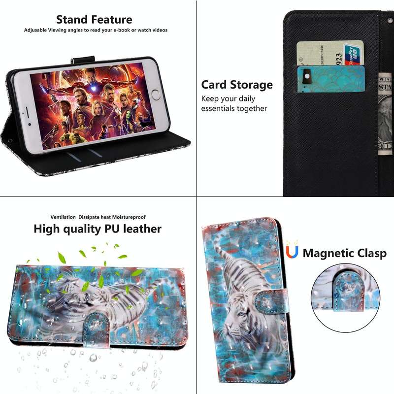 For Samsung Galaxy A23 5G 3D Painting Pattern Coloured Drawing Leather Phone Case(Tiger)