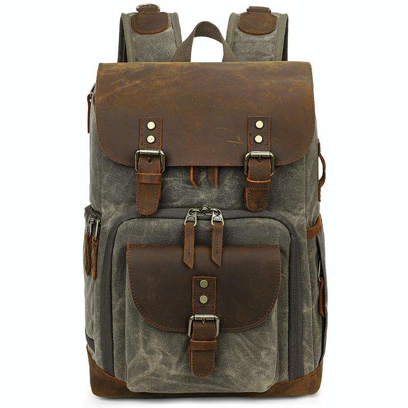 K-86 Casual Shoulder Camera Bag Contrast Waterproof Batik Canvas Single Digital Camera Photo Back...