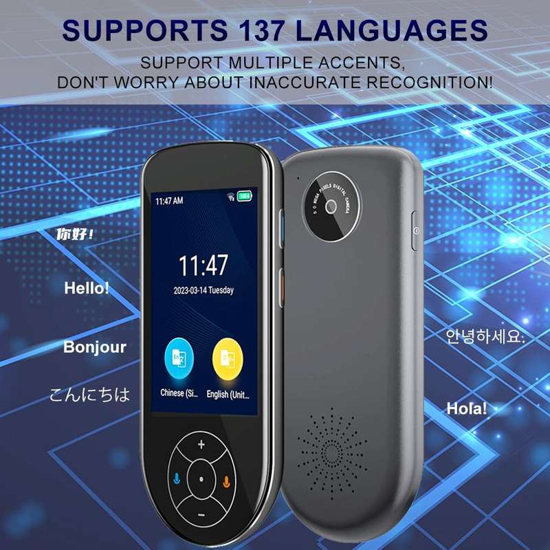 V600 Offline Photography Voice Translator Smart Portable 137 Languages Real Time Translator