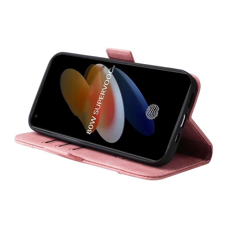 For OPPO Reno8 5G Global BETOPNICE Dual-side Buckle Leather Phone Case(Pink)