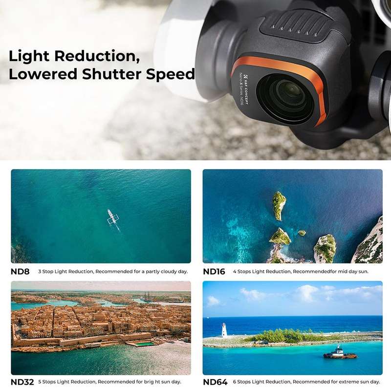 For DJI Mini 3 Pro K&F Concept SKU.1946 6 in 1 UV+CPL+ND8+ND16+ND32+ND64 HD Filter Set