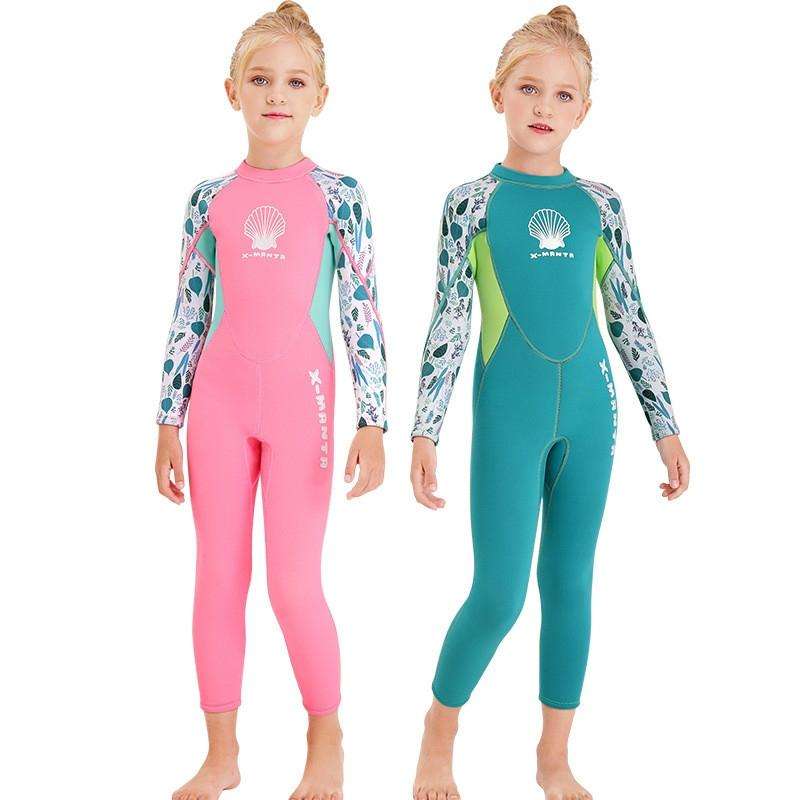 DIVE & SAIL M150556K Shell Pattern Children Diving Suit One-piece Swimsuit Snorkeling Surfing Ant...