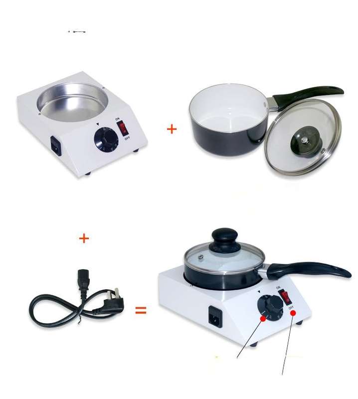 Chocolate Melting Machine With Adjustable Thermostat Melting Wax Machine, Size:29x22x19cm(White)
