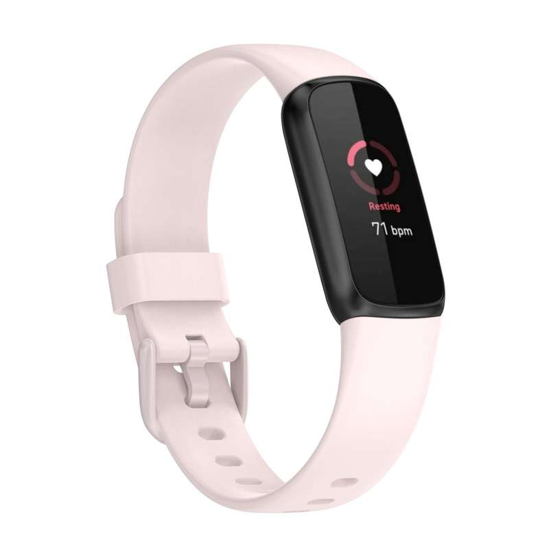 For Fitbit Luxe Silicone Color Buckle Watch Band, Size:L(Khaki)