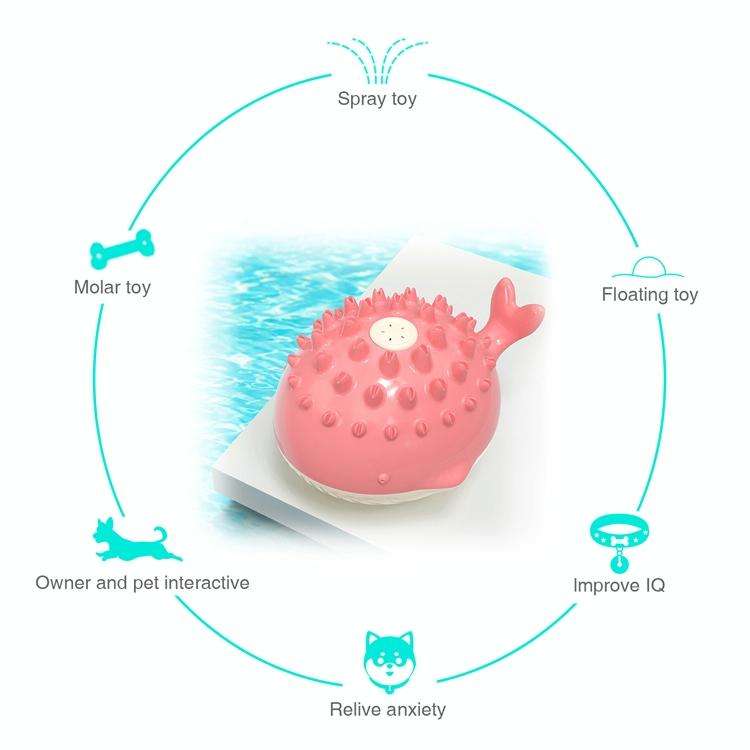Electric Water Floating Swimming Pet Bath Spray Toys(Lake Blue)