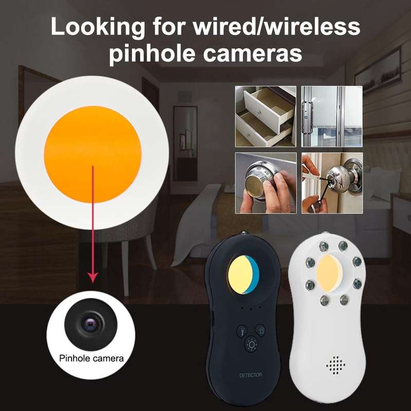 Hotel Anti-Spy Monitoring Detector Portable Monitor Camera Alarm Flashlight Anti-theft Home Infra...