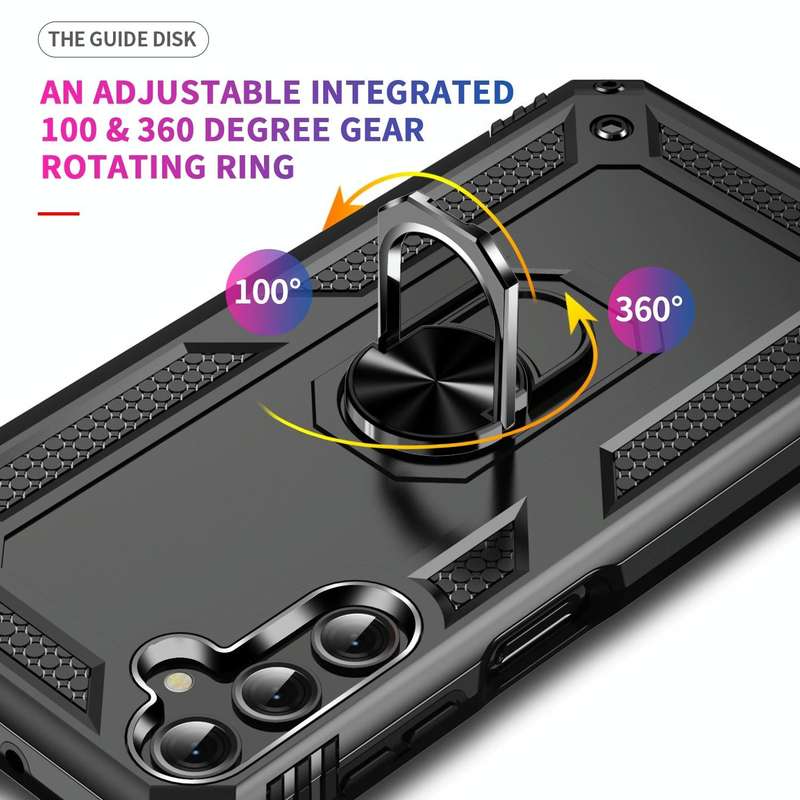 For Samsung Galaxy A24 4G Shockproof TPU + PC Phone Case(Black)