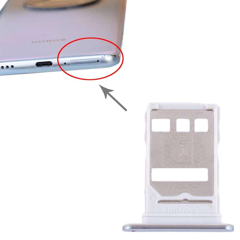 For Honor Magic4 Lite SIM Card Tray (Silver)