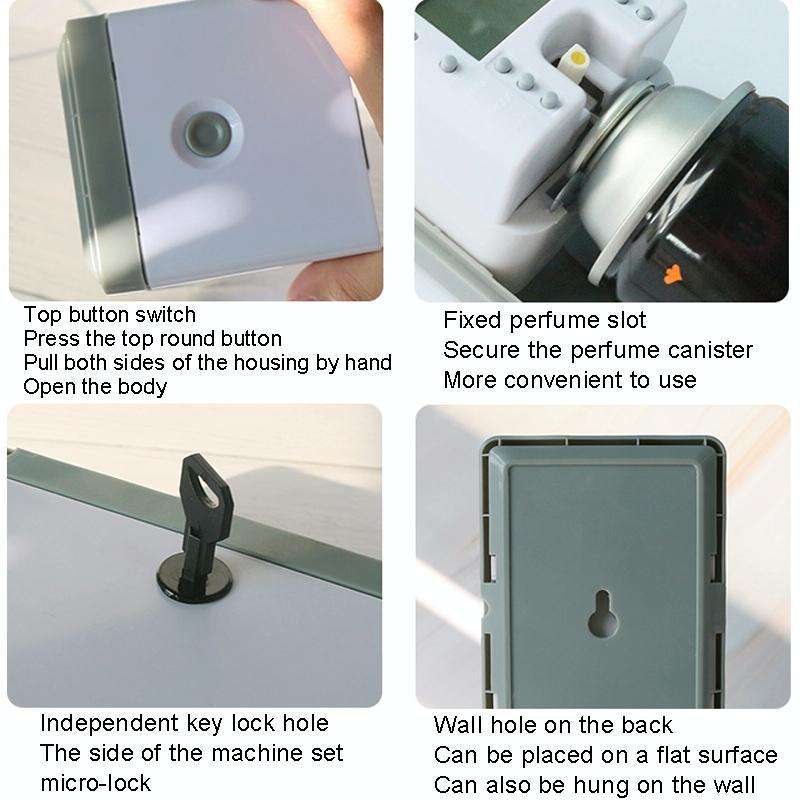 Anti-Corrosion Stainless Steel Panel LCD Digital Display Intelligent Automatic Fragrance Sprayer(...