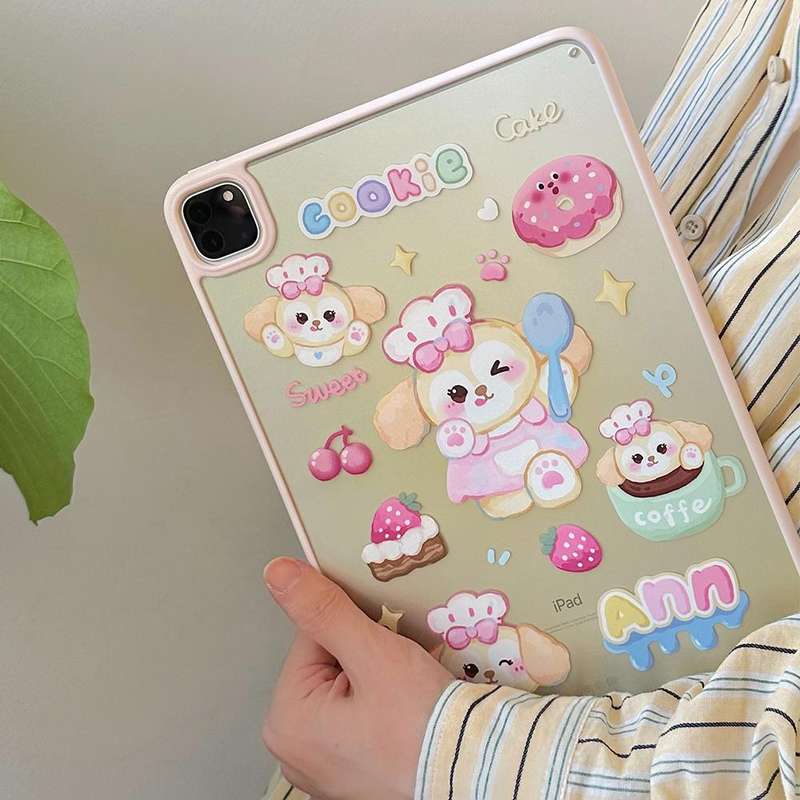 For iPad 10th Gen 10.9 2022 Painted Acrylic Tablet Case(Butter Cookies)
