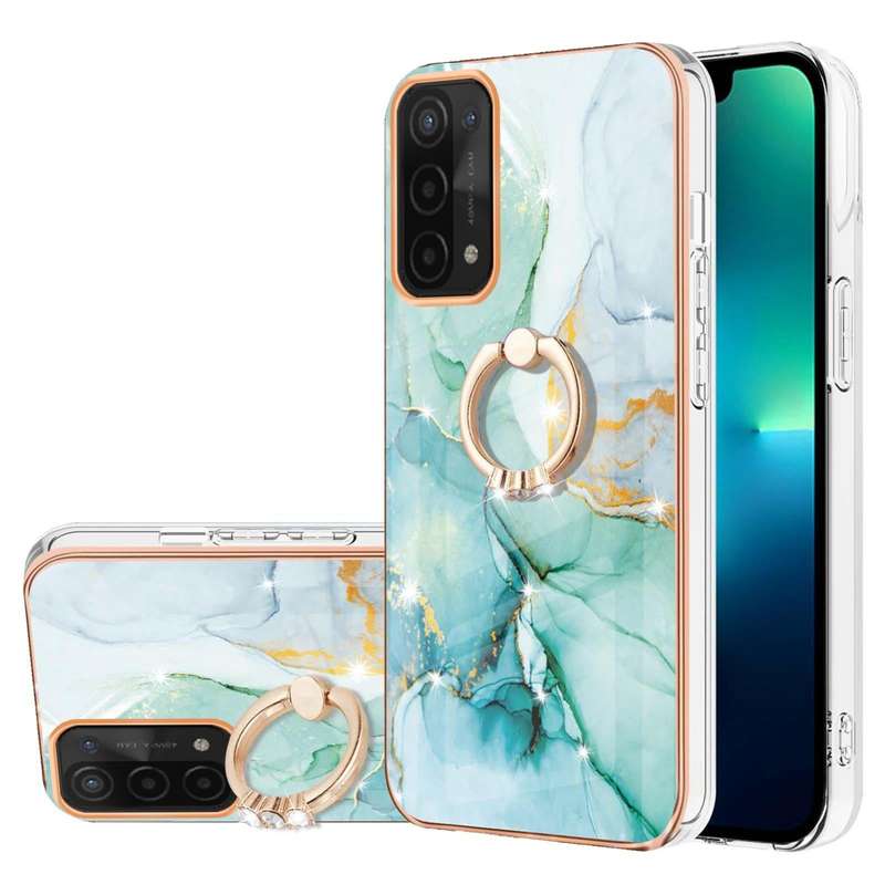 For OPPO A74 5G / A93 5G / A54 5G / A93s 5G Electroplating Marble Pattern IMD TPU Phone Case with...