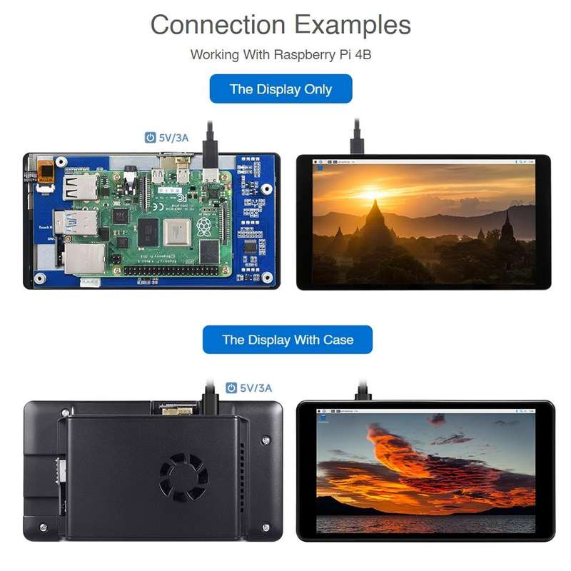 Waveshare 5.5 inch 1440 x 2560 2K Capacitive Touch LCD Display IPS Screen for Raspberry Pi , HDMI...